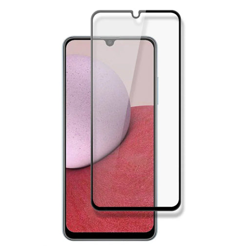 AMORUS For Samsung Galaxy A14 5G / A14 4G HD Silk Printing Full Glue Tempered Glass Film Secondary Hardening Anti-fingerprint Full Screen Protector - Black - 1