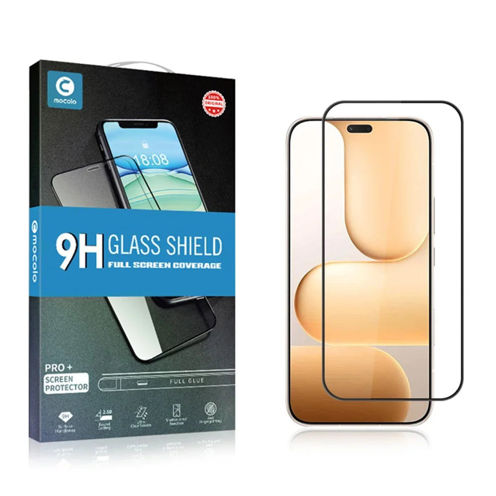 MOCOLO For Honor 600 Lite 5G Full Screen Protector Ultra Clear Shockproof Silk Printing Full Glue Tempered Glass Film - Black - 6