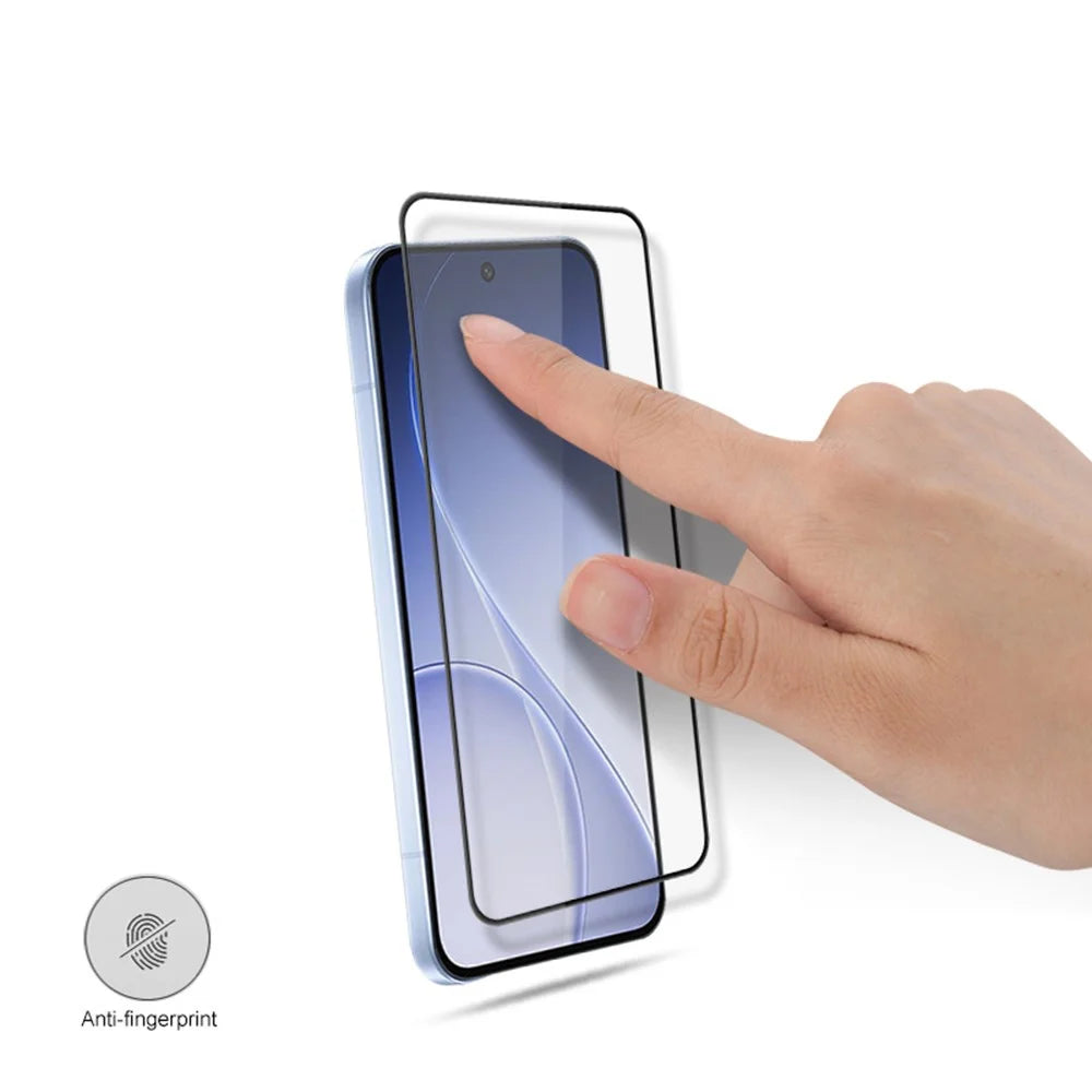 MOCOLO Tempered Glass Film For Oppo Reno15 F 5G  /  Reno14 F 5G  /  Reno13 5G (Global) Full Screen Protector Anti-Shatter Silk Printing Full Glue - Black - 5