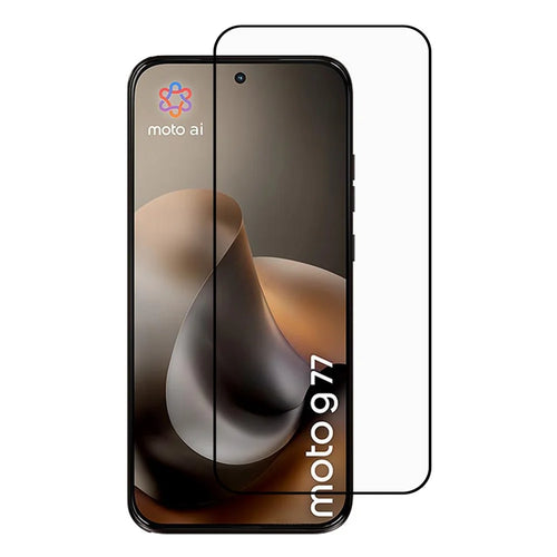 Screen Protector For Motorola Moto G87 5G / G77 5G / G67 5G Silk Printing Full Glue Full Coverage Tempered Glass Screen Film - Black - 1