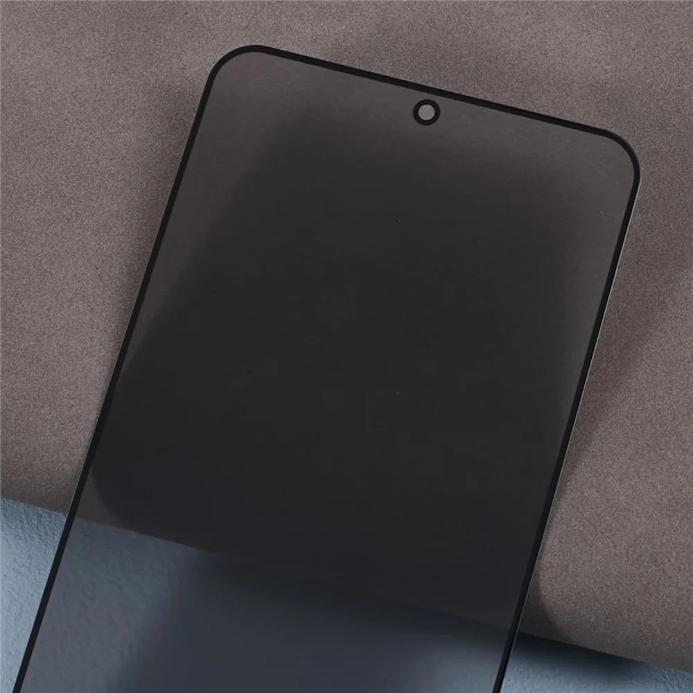 For Motorola Moto G67 Power 5G Anti-Peep Tempered Glass Full Covering Silk Printing Side Glue Screen Protector - Black - 5