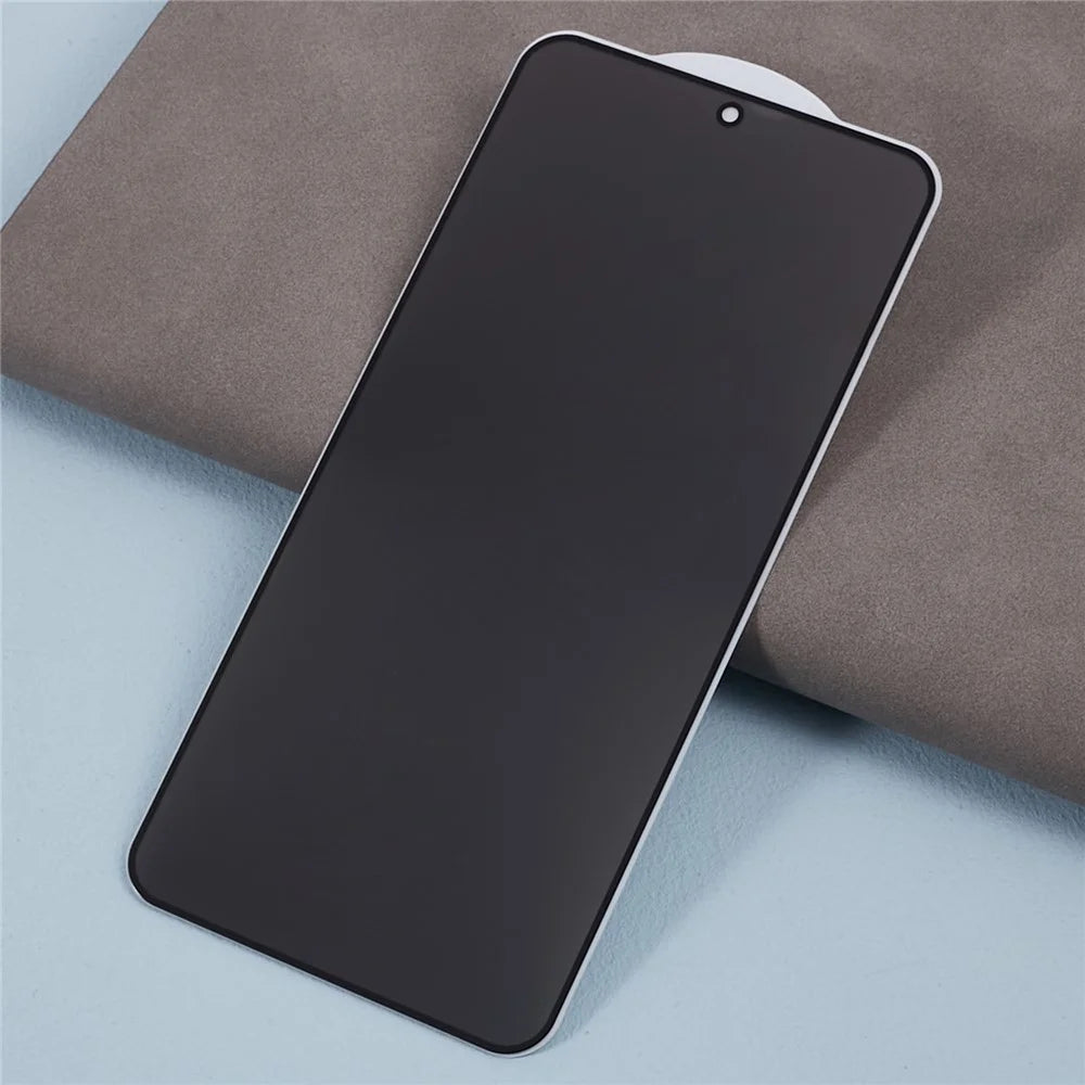 For Motorola Moto G17 Power 4G / G17 4G / G15 4G / G15 Power 4G Anti-Peep Tempered Glass Full Covering Silk Printing Side Glue Screen Protector - Black - 3