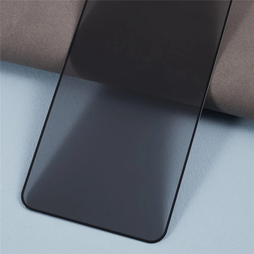 For Motorola Moto G17 Power 4G / G17 4G / G15 4G / G15 Power 4G Anti-Peep Tempered Glass Full Covering Silk Printing Side Glue Screen Protector - Black - 4