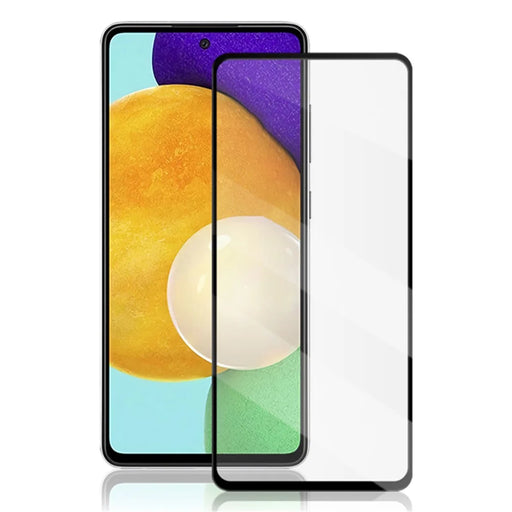 AMORUS For Samsung Galaxy A54 5G HD Secondary Hardening Full Screen Protector Silk Printing Full Glue Shatterproof Tempered Glass Film - Black - 1