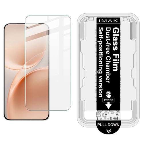 IMAK For vivo V70 5G / V70 Elite 5G Tempered Glass Screen Protector with Dust-free Installation Tool (Fingerprint Unlock) (Not Complete Coverage) - Transparent - 1