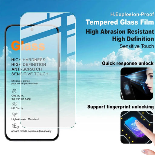 IMAK H Series For vivo iQOO 15 Ultra 5G Screen Protector Tempered Glass Film (Not Complete Coverage) (Fingerprint Unlock) - Transparent - 2
