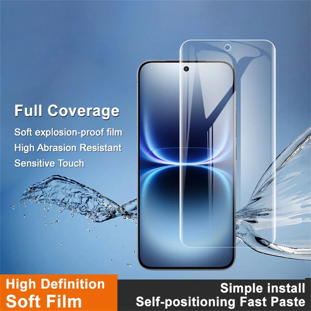 IMAK Hydrogel Film 4th For vivo iQOO 15 Ultra 5G Full Screen Protector Ultra Clear Full Glue Soft TPU Film (Fingerprint Unlock) - Transparent - 5
