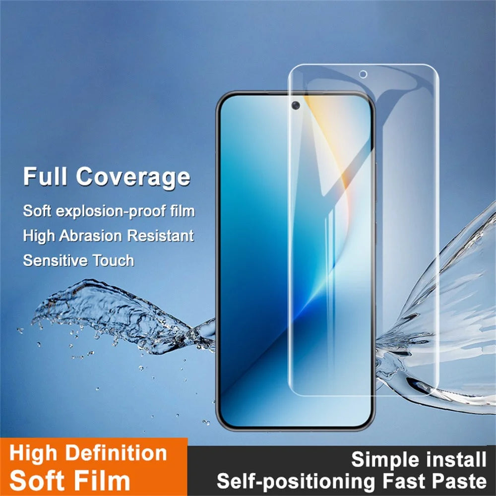 IMAK Hydrogel Film 4th For Honor Win 5G / Win RT 5G Full Screen Protector Ultra Clear Full Glue Soft TPU Film (Fingerprint Unlock) - Transparent - 2