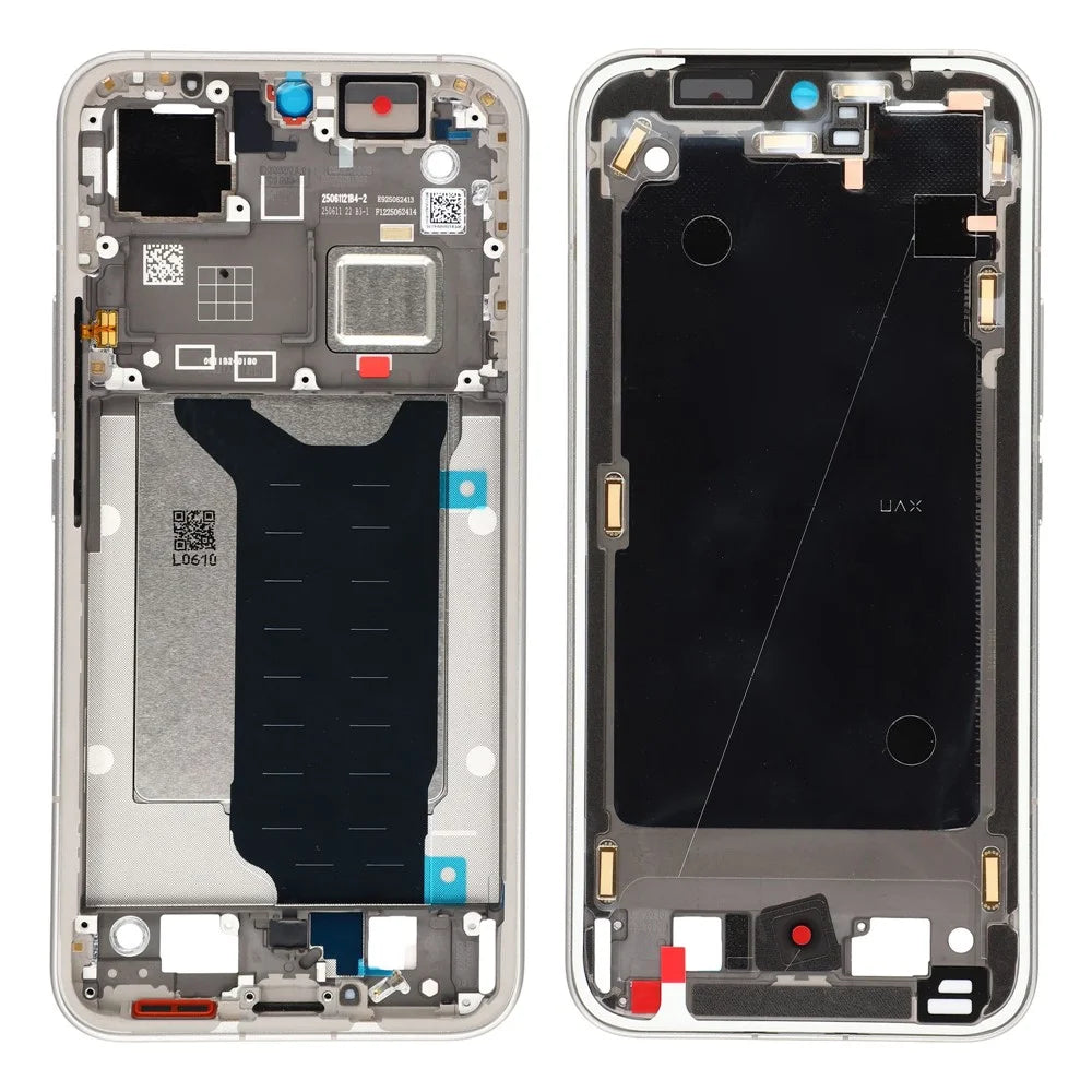 For Xiaomi 15T Pro OEM Middle Plate Frame Repair Part (A-Side) (Without Logo) - Silver - 1