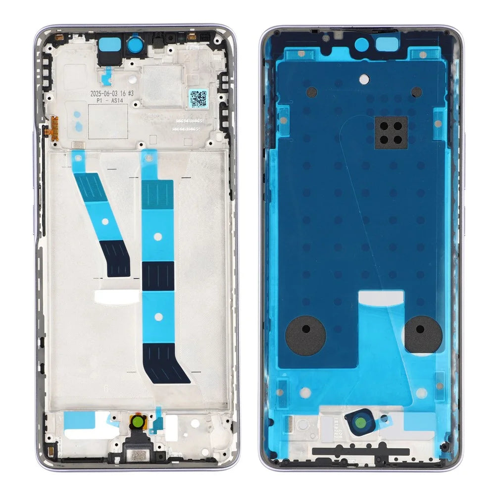For Xiaomi Redmi Note 15 5G (Global) OEM Middle Plate Frame Repair Part (A-Side) (Without Logo) - Purple - 1