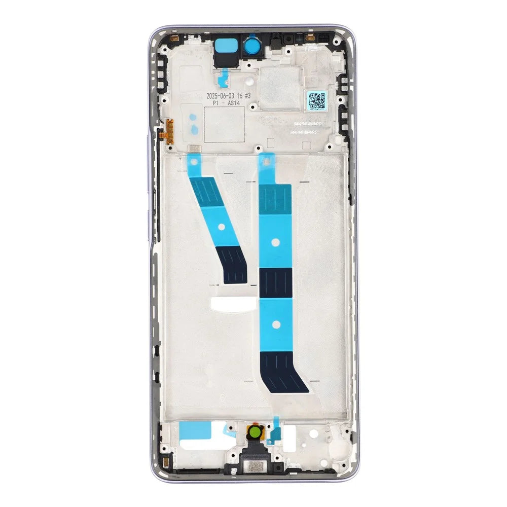 For Xiaomi Redmi Note 15 5G (Global) OEM Middle Plate Frame Repair Part (A-Side) (Without Logo) - Purple - 2