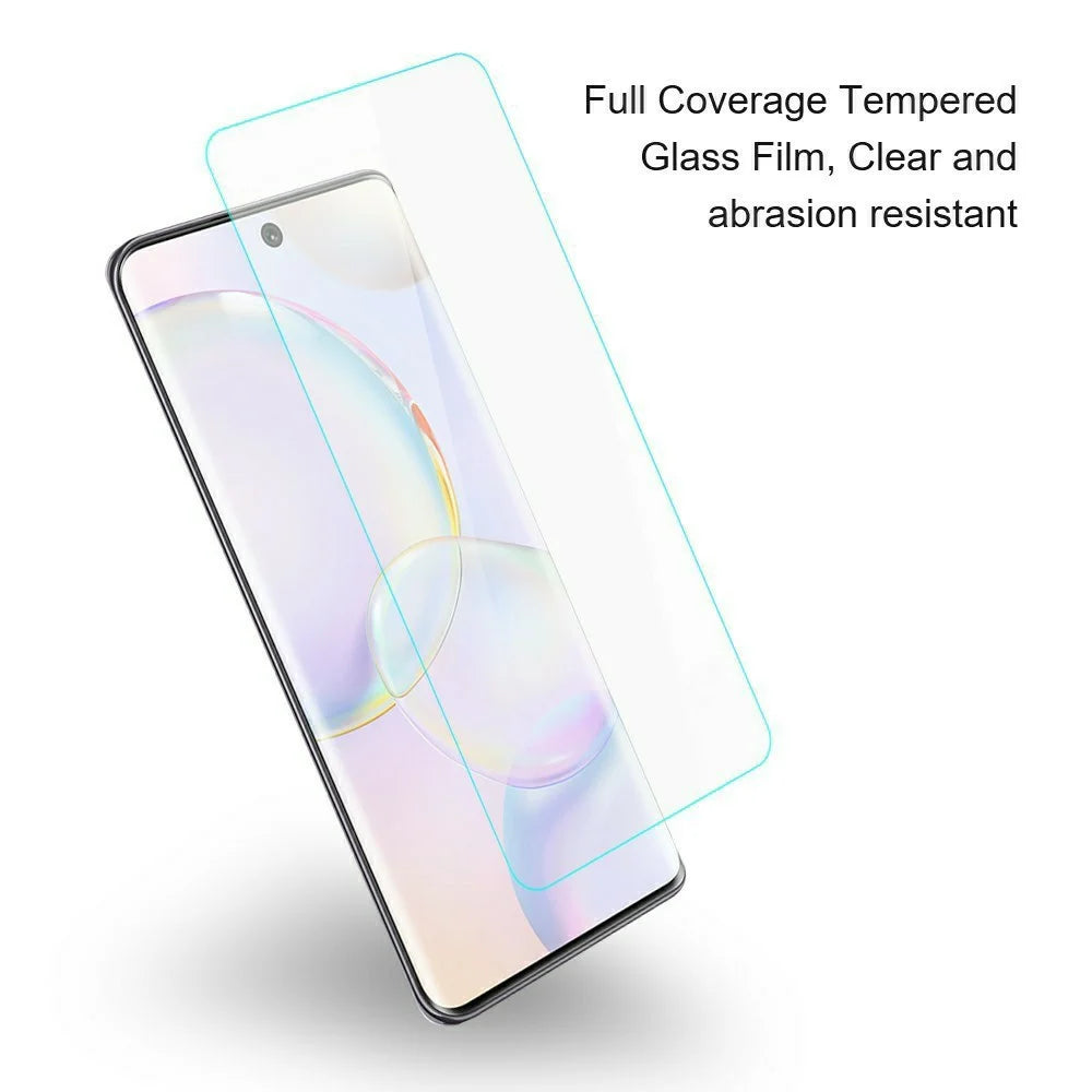 AMORUS For Honor 600 Lite 5G High Aluminum-silicon Glass Film Anti-Scratch 2.5D Arc Edge Screen Protector, NOT Complete Covering - Transparent - 3