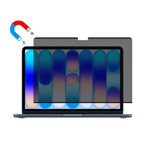 For MacBook Neo 13 inch (2026) Anti-Spy Magnetic PET Film Full Cover Paperlike Screen Protector - Black - 1