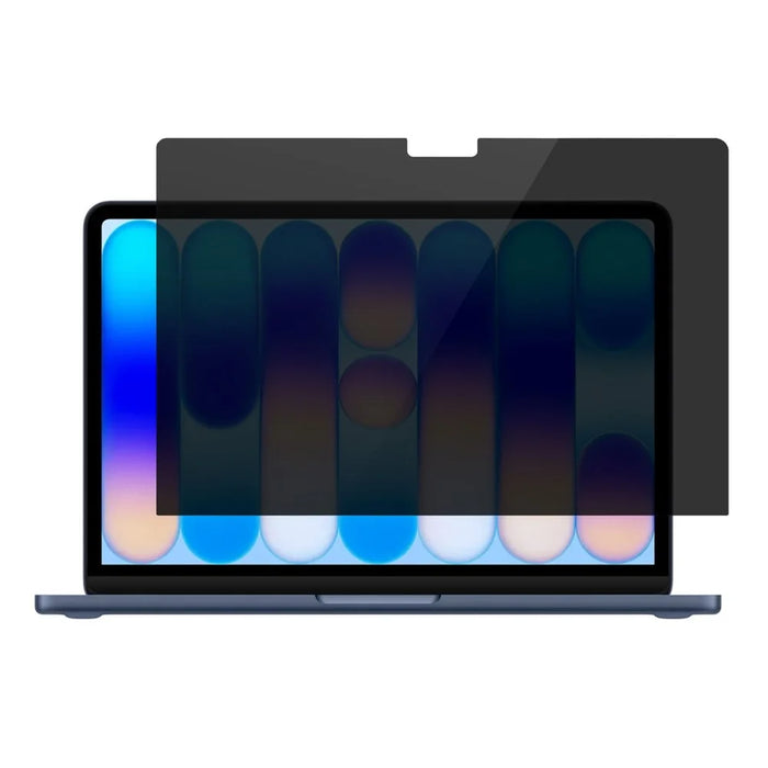 For MacBook Neo 13 inch (2026) Privacy Screen Protector Straight Edge Full Screen Tempered Glass Film - Black - 1