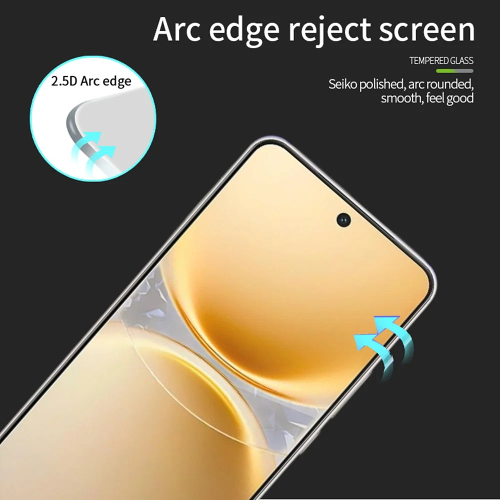 MOFI For vivo Y500 Pro 5G  Screen Protector 9H Full Glue Full Coverage High Aluminum-Silicon Glass Film - Black - 2