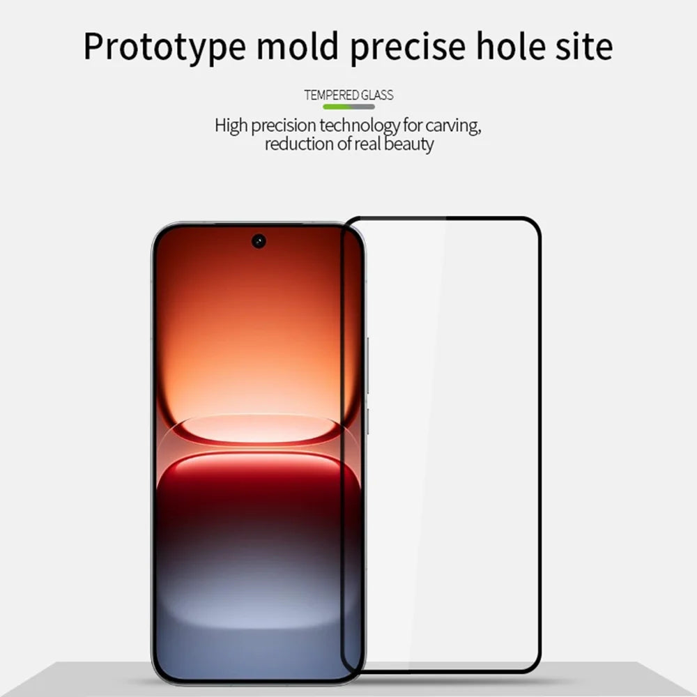 MOFI For vivo iQOO 15 5G  Screen Protector 9H Full Glue Full Coverage High Aluminum-Silicon Glass Film - Black - 3