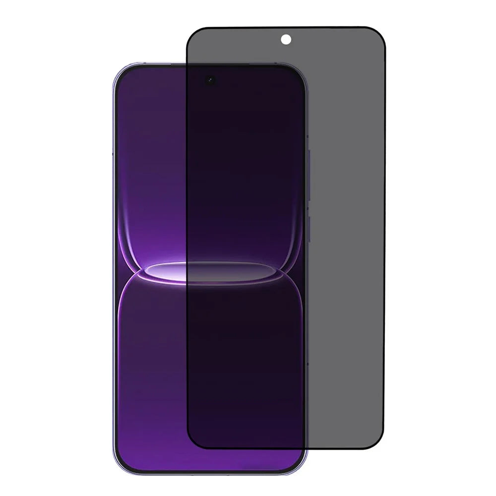 For Realme Neo8 5G Anti Spy Privacy Screen Protector 2.5D Arc Edge Full Glue Full Cover High Aluminium-silicon Glass Film (Fingerprint Unlock) - Black - 1