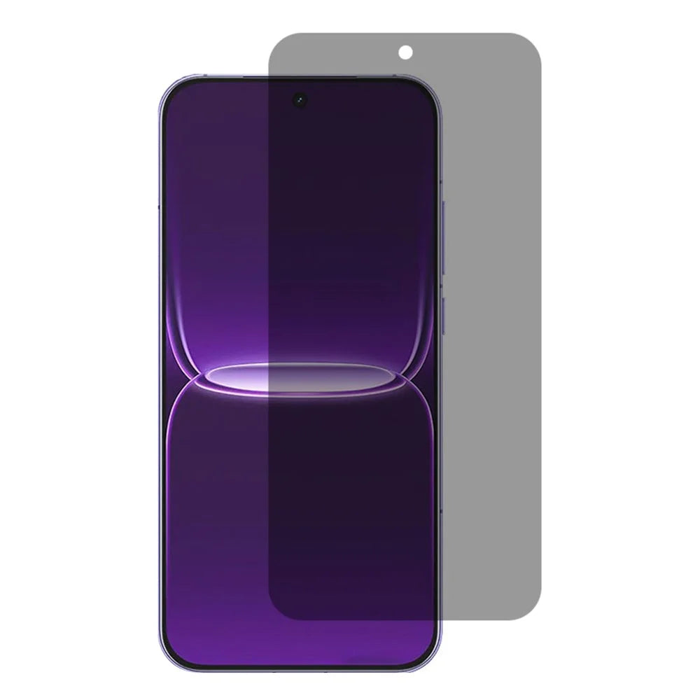 For Realme Neo8 5G 2.5D Arc Edge Anti Spy Full Screen Protector High Aluminium-silicon Glass Film (Fingerprint Unlock) - Black - 1