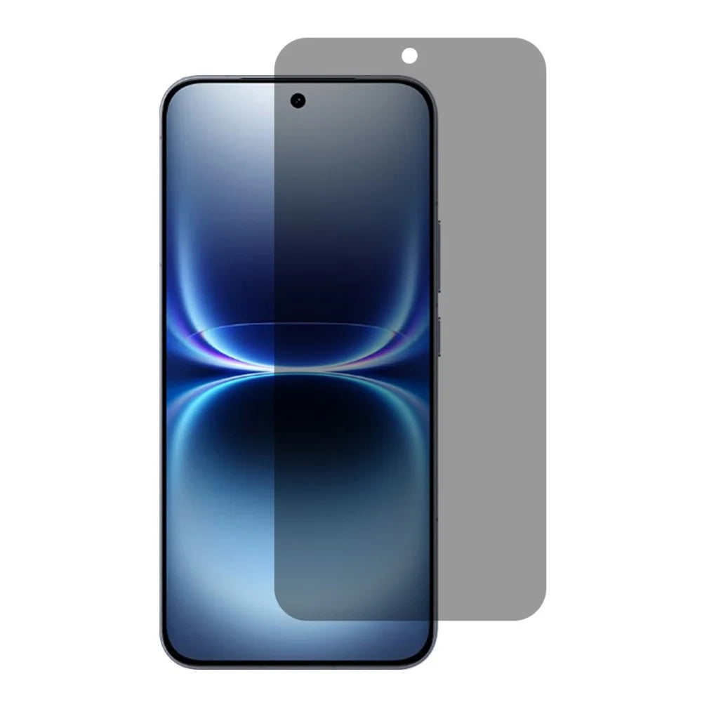 For vivo iQOO 15 Ultra 5G 2.5D Arc Edge Anti Spy Full Screen Protector High Aluminium-silicon Glass Film (Fingerprint Unlock) - Black - 1