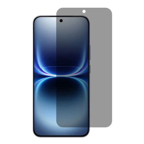For vivo iQOO 15 Ultra 5G 2.5D Arc Edge Anti Spy Full Screen Protector High Aluminium-silicon Glass Film (Fingerprint Unlock) - Black - 1