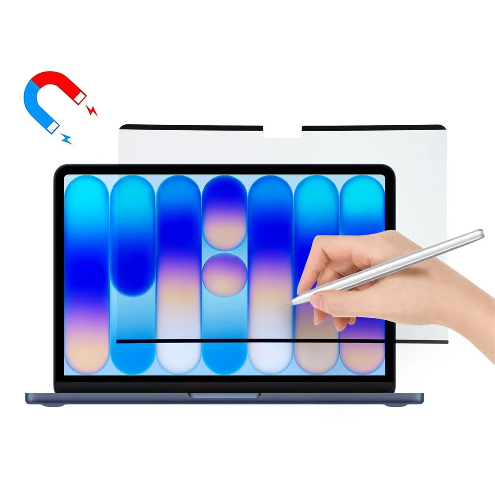 For MacBook Neo 13 inch (2026) Magnetic Full Screen Protector Anti-blue-ray Reusable Writing PET Film - Transparent - 1