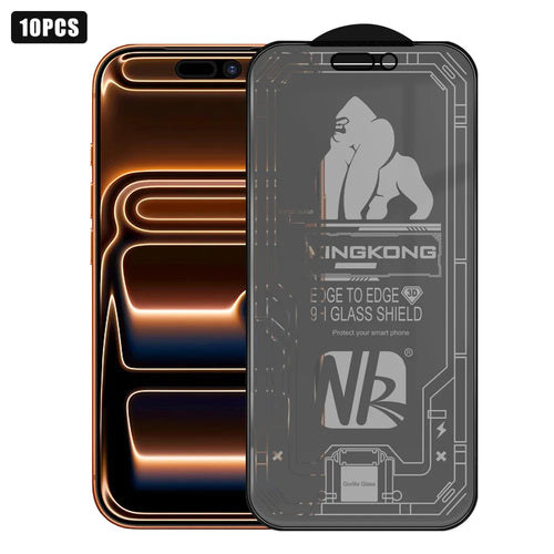 For iPhone 17 Pro 10Pcs Anti-Spy Matte Full Screen Protector 3D Large Arc Edge High Aluminium-silicon Glass Film - Black - 1
