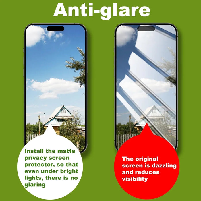 For iPhone 17 10Pcs Anti-Spy Matte Full Screen Protector 3D Large Arc Edge High Aluminium-silicon Glass Film - Black - 3
