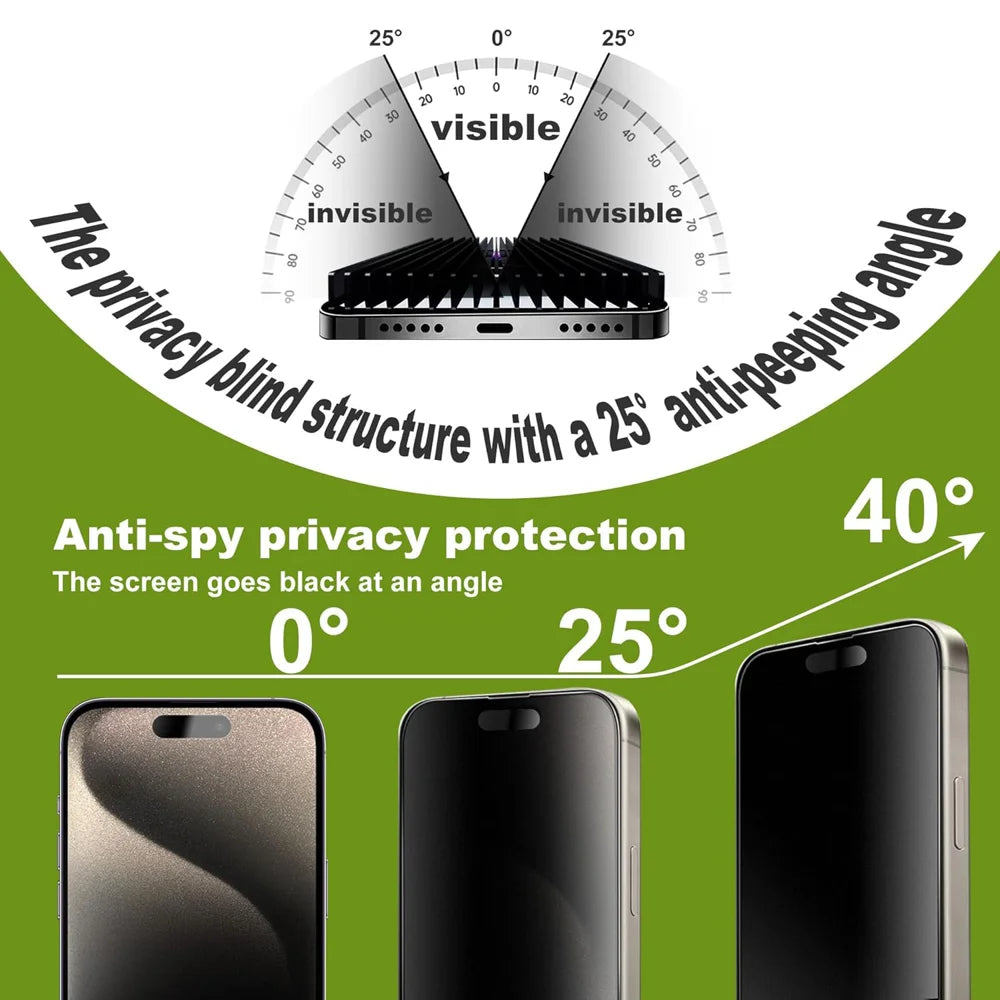 For iPhone 16 10Pcs Anti-Spy Matte Full Screen Protector 3D Large Arc Edge High Aluminium-silicon Glass Film - Black - 4