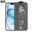 For iPhone 15 10Pcs Anti-Spy Matte Full Screen Protector 3D Large Arc Edge High Aluminium-silicon Glass Film - Black - 1