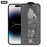 For iPhone 14 Pro 10Pcs Anti-Spy Matte Full Screen Protector 3D Large Arc Edge High Aluminium-silicon Glass Film - Black - 1