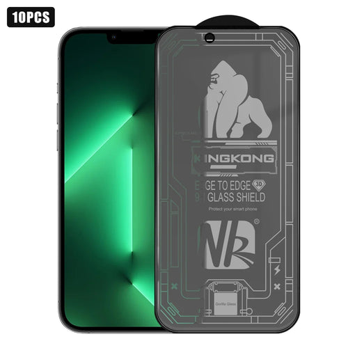 For iPhone 13 Pro Max 10Pcs Anti-Spy Matte Full Screen Protector 3D Large Arc Edge High Aluminium-silicon Glass Film - Black - 1