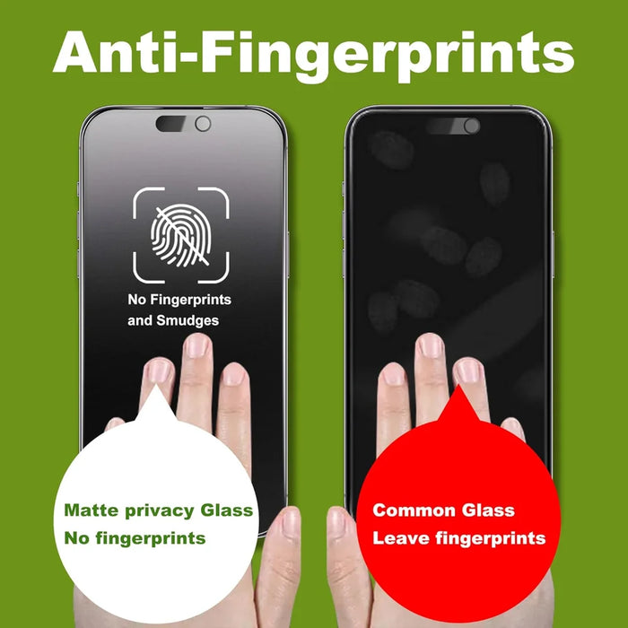 For iPhone 13 Pro Max 10Pcs Anti-Spy Matte Full Screen Protector 3D Large Arc Edge High Aluminium-silicon Glass Film - Black - 2