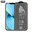 For iPhone 13 10Pcs Anti-Spy Matte Full Screen Protector 3D Large Arc Edge High Aluminium-silicon Glass Film - Black - 1
