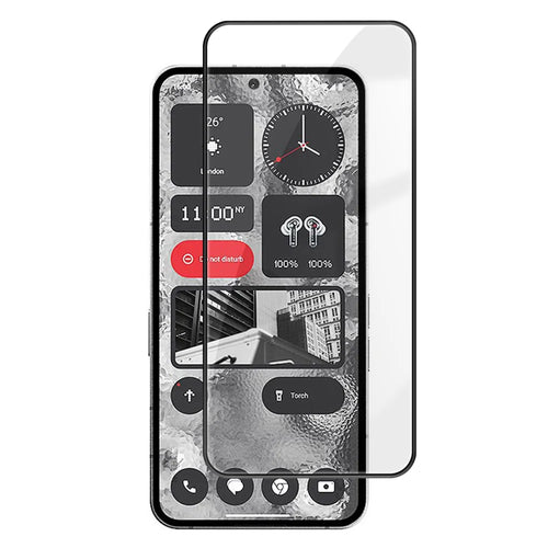 For Nothing Phone (2) HD Full Screen Protector Silk Printing Black Edge High Aluminium-silicon Glass Film - As Shown - 1