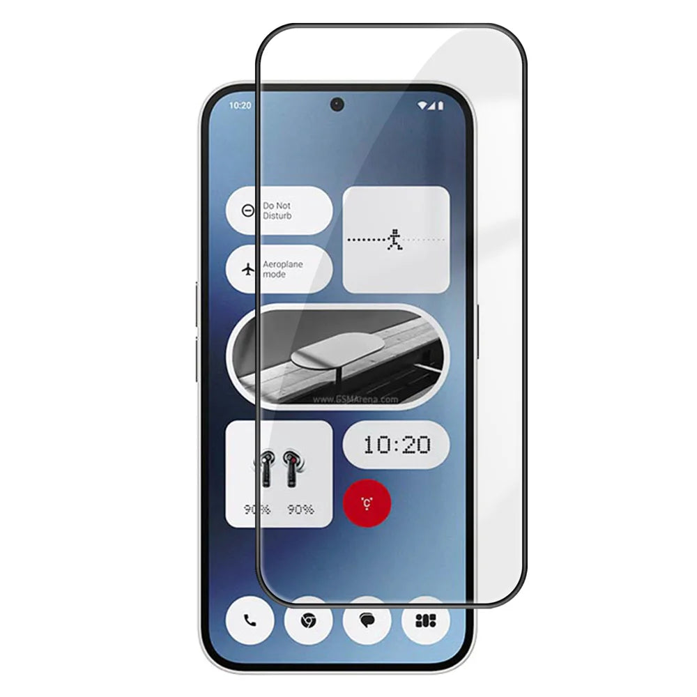 For Nothing Phone (2a) HD Full Screen Protector Silk Printing Black Edge High Aluminium-silicon Glass Film - As Shown - 1