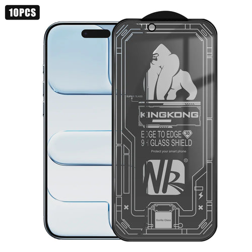 For iPhone Air 10Pcs 28 Degree Anti-Spy Full Screen Protector 3D Large Arc Edge High Aluminium-silicon Glass Film - Black - 1