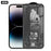For iPhone 14 Pro 10Pcs 28 Degree Anti-Spy Full Screen Protector 3D Large Arc Edge High Aluminium-silicon Glass Film - Black - 1