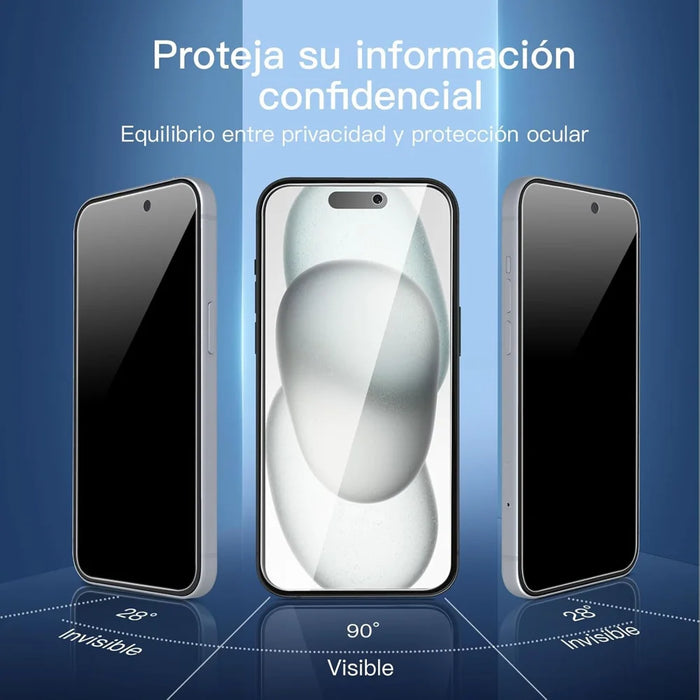 For iPhone 14 Pro 10Pcs 28 Degree Anti-Spy Full Screen Protector 3D Large Arc Edge High Aluminium-silicon Glass Film - Black - 2