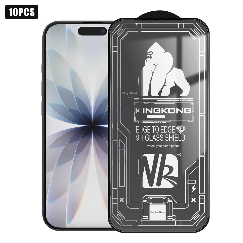 For iPhone 17 10Pcs High Definition Full Screen Protector 3D Large Arc Edge High Aluminium-silicon Glass Film - Transparent - 1