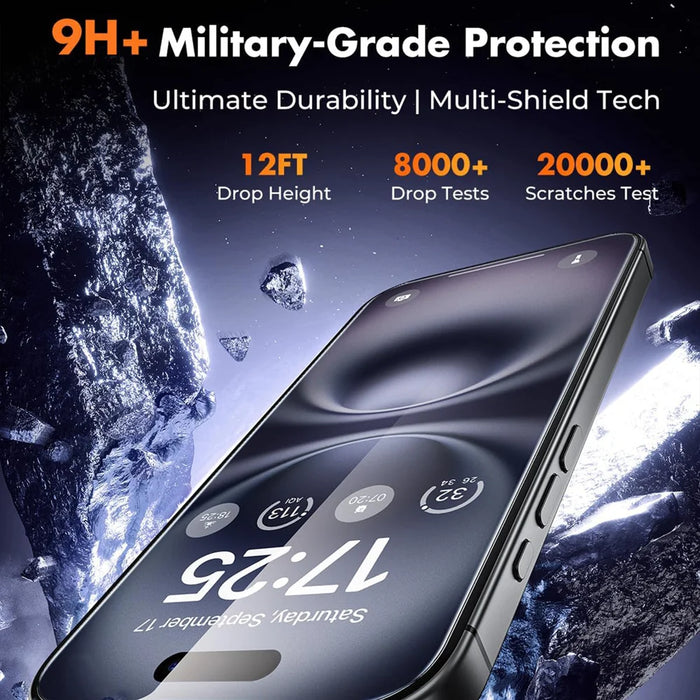 For iPhone Air 10Pcs High Definition Full Screen Protector 3D Large Arc Edge High Aluminium-silicon Glass Film - Transparent - 4