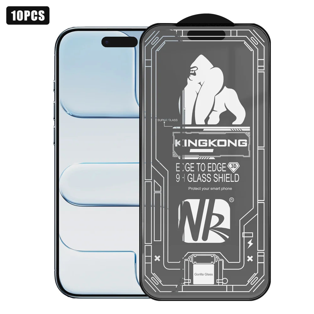 For iPhone Air 10Pcs High Definition Matte Full Screen Protector 3D Large Arc Edge High Aluminium-silicon Glass Film - Transparent - 1