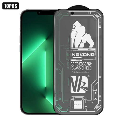 For iPhone 13 Pro Max 10Pcs High Definition Matte Full Screen Protector 3D Large Arc Edge High Aluminium-silicon Glass Film - Transparent - 1