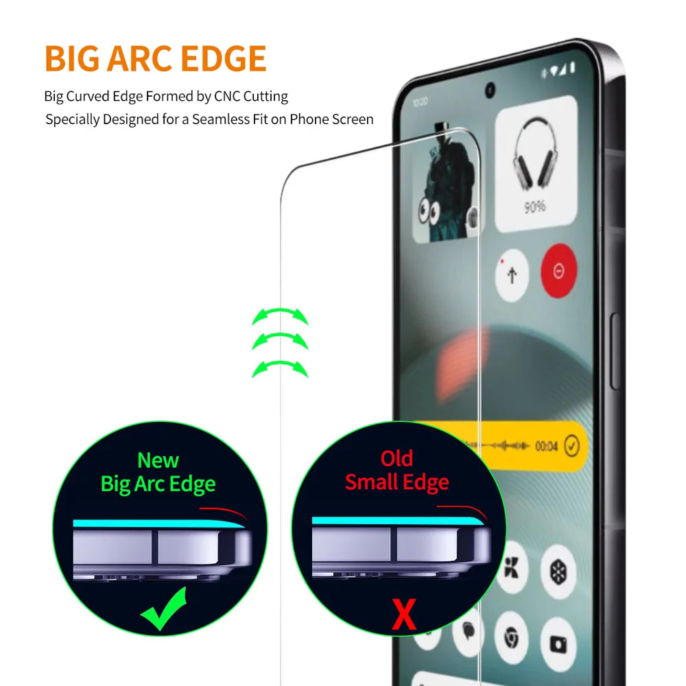 ENKAY HAT PRINCE For Nothing Phone (4a) Pro / Nothing Phone (4a)   Screen Protector 9H Full Glue High Aluminum-Silicon Glass Film (NOT Complete Covering) - Transparent - 4