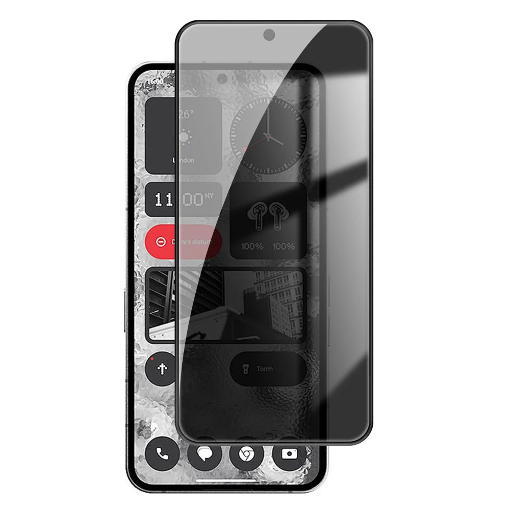 For Nothing Phone (2) Anti Spy Privacy Full Screen Protector Black Edge High Aluminium-silicon Glass Film - As Shown - 1