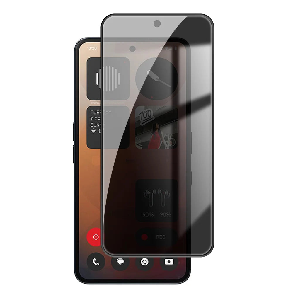 For Nothing Phone (3a) Pro Anti Spy Privacy Full Screen Protector Black Edge High Aluminium-silicon Glass Film - As Shown - 1
