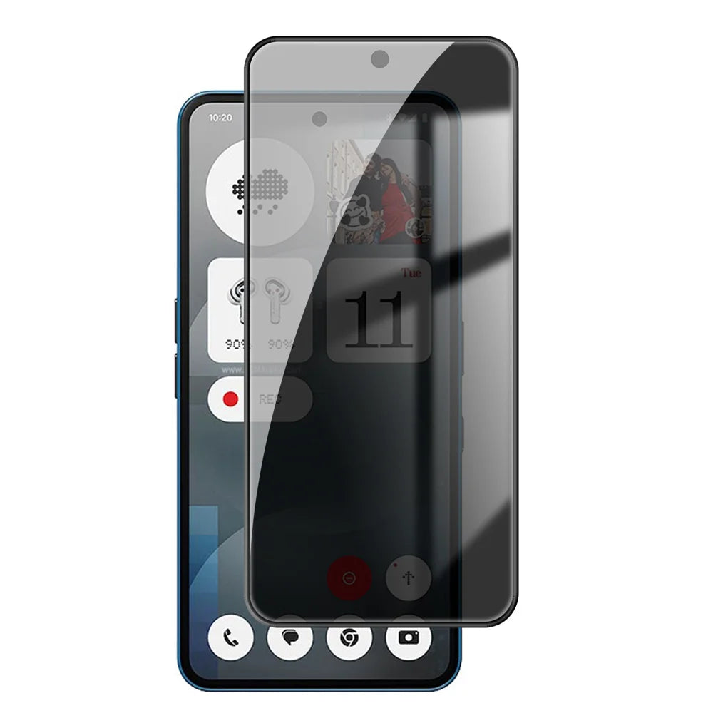For Nothing Phone (3a) Anti Spy Privacy Full Screen Protector Black Edge High Aluminium-silicon Glass Film - As Shown - 1