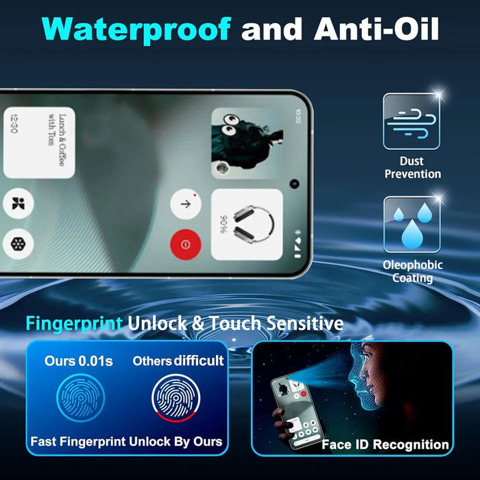 For Nothing phone (1) 5G 10Pcs HD Screen Protector High Aluminium-silicon Anti-fingerprint Tempered Glass Film (Not Complete Covering) - As Shown - 2