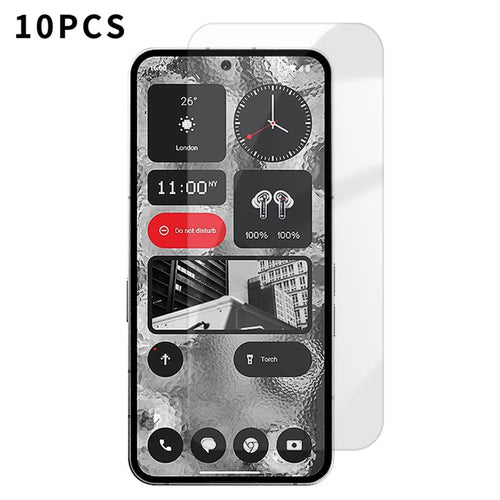 For Nothing Phone (2) 10Pcs HD Screen Protector High Aluminium-silicon Anti-fingerprint Tempered Glass Film (Not Complete Covering) - As Shown - 1
