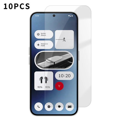 For Nothing Phone (2a) 10Pcs HD Screen Protector High Aluminium-silicon Anti-fingerprint Tempered Glass Film (Not Complete Covering) - As Shown - 1