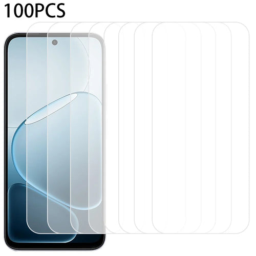 100Pcs For Oppo K14x 5G Screen Protector Full Glue Anti-Scratch Tempered Glass Film (NOT Complete Covering) (No Package, with Wipes Set, Dust-absorber, Guide Sticker) - Transparent - 1
